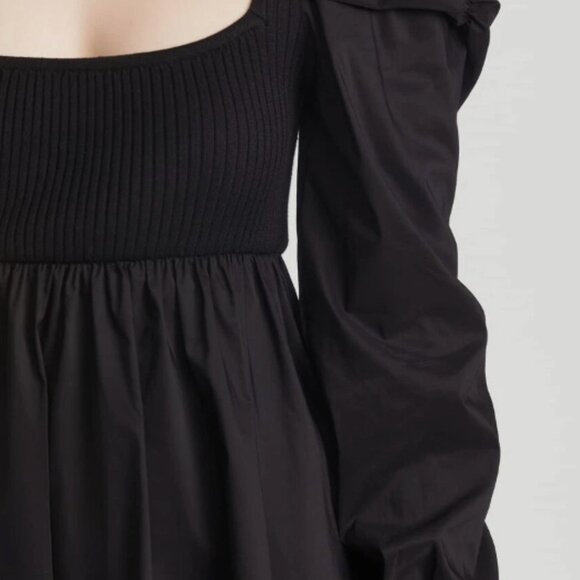 En Saison Black Puff-Sleeve Mini Dress (Size XL) - Picture 3 of 5